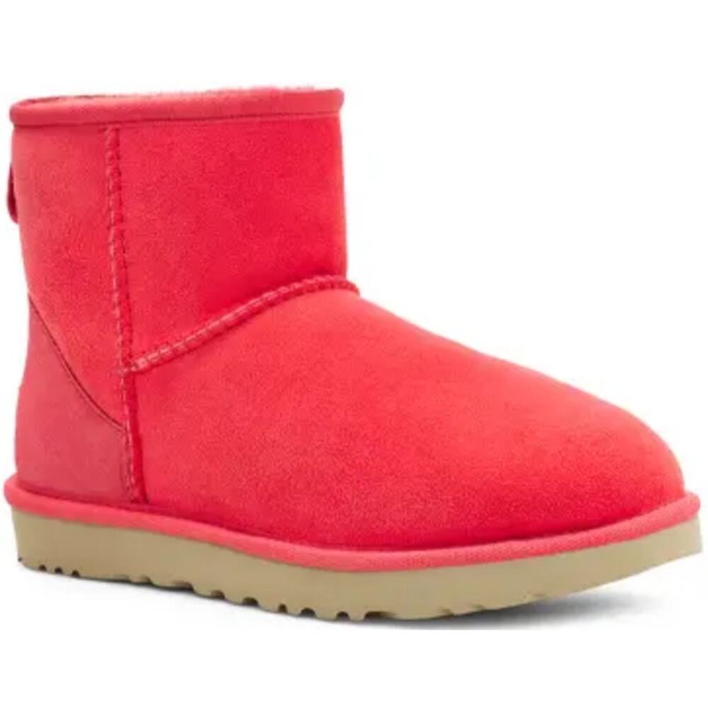 Ugg Classic Mini II Boots Sheepskin Water Repellent Treadlite Hibiscus Pink 12